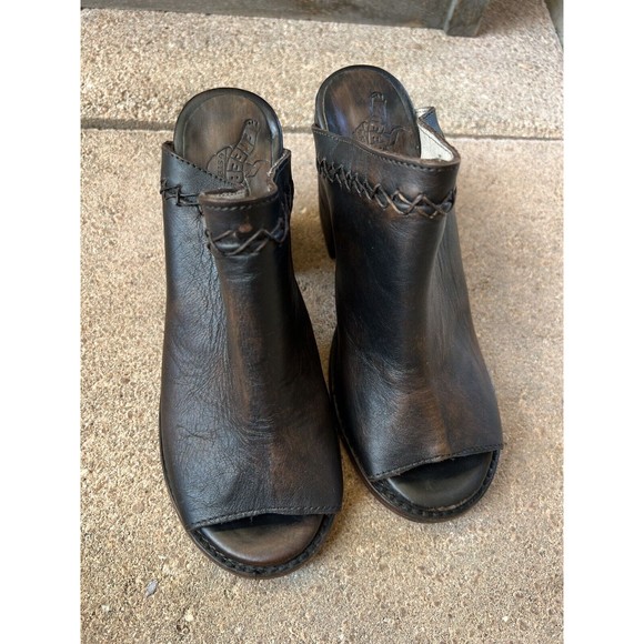 freebird Shoes - NEW free Bird Mule Slip On Leather Womens Size 7 Dark espresso  Brown Bambi